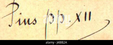 Pie XII, né Eugenio Pacelli, a été pape de l'Église catholique romaine de 1939 à 1958. Sa papauté a été marquée par des événements historiques importants, y compris la seconde Guerre mondiale et les premières années de la Guerre froide. Banque D'Images