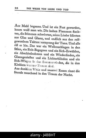 Rilke Die Weise von Liebe und Tod des cornets Christoph Rilke 20 Banque D'Images