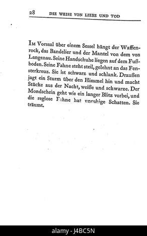 Rilke Die Weise von Liebe und Tod des cornets Christoph Rilke 26 Banque D'Images