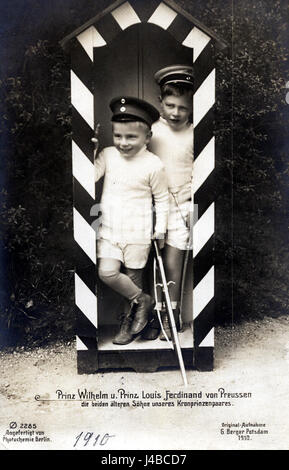 Prinz Wilhelm und Prinz Louis Ferdinand von Preussen 1910 Banque D'Images