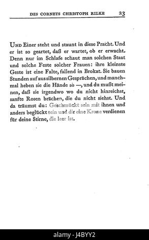 Rilke Die Weise von Liebe und Tod des cornets Christoph Rilke 21 Banque D'Images