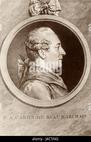 Pierre Augustin Caron de Beaumarchais Banque D'Images