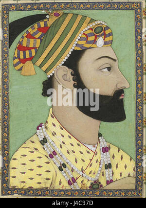 Miniature Portrait de Ahmad Shah Durrani Banque D'Images