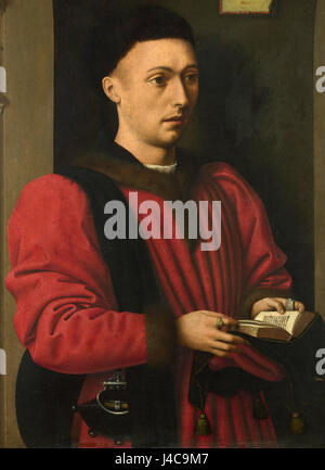 Portrait d'un jeune homme c1460 Petrus Christus cropped Banque D'Images
