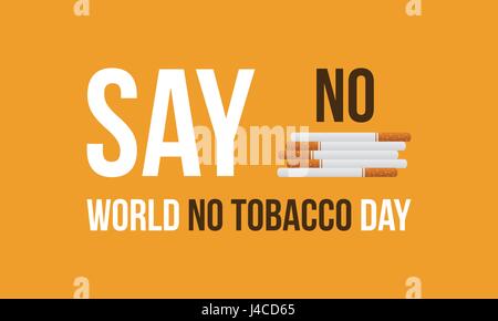 Le point de collecte de la Journée mondiale sans tabac Illustration de Vecteur