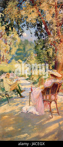 'Summer 1904' de Robert Delaunay est une peinture mettant en valeur des couleurs vibrantes et des formes abstraites, capturant l'essence de la saison à travers l'approche unique de l'artiste à la modernité Banque D'Images