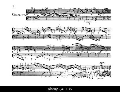 Rameau courante est une composition musicale de Jean-Philippe Rameau, écrite en 1727. Il fait partie du répertoire baroque, mettant en valeur la maîtrise de Rameau dans la composition de mouvements de danse tels que le courant. Banque D'Images