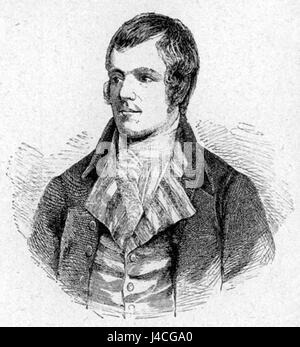 Robert Burns, poète et parolier écossais, est largement considéré comme le poète national de l'Écosse. Ses œuvres, dont *Auld Lang Syne*, ont eu un profond impact sur la culture et la littérature écossaises. Banque D'Images