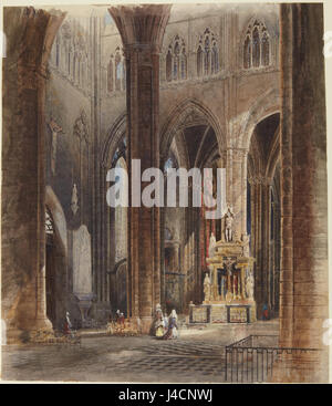 Roberts, David, intérieur de la cathédrale d'Amiens, ca. 1827 Banque D'Images