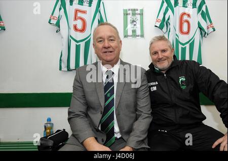 TOM WADE & COLIN MYERS BLYTH MANAGER ASSISTANT & CROFT MANA PARK BLYTH ANGLETERRE 03 Janvier 2015 Banque D'Images