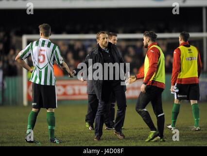 GARY ROWETT HOCHE BLYTH SPARTANS BLYTH PLAYE V BIRMINGHAM CI CROFT PARK BLYTH ANGLETERRE 03 Janvier 2015 Banque D'Images