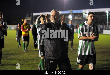 COLIN MYERS BLYTH SPARTANS FC ASSISTANT MANAGER BLYTH SPARTANS FC SOUS MA CROFT PARK BLYTH ANGLETERRE 03 Janvier 2015 Banque D'Images