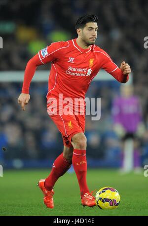 EMRE POUVEZ LIVERPOOL FC Everton GOODISON PARK ANGLETERRE 07 Février 2015 Banque D'Images