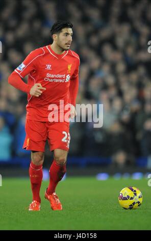 EMRE POUVEZ LIVERPOOL FC LIVERPOOL FC Everton GOODISON PARK ANGLETERRE 07 Février 2015 Banque D'Images