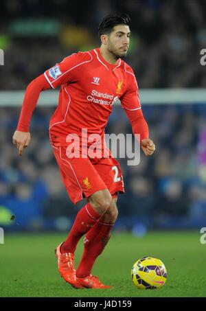 EMRE POUVEZ LIVERPOOL FC LIVERPOOL FC Everton GOODISON PARK ANGLETERRE 07 Février 2015 Banque D'Images