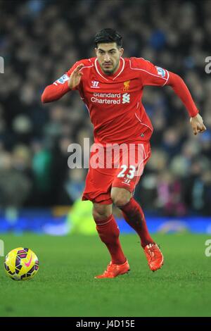 EMRE POUVEZ LIVERPOOL FC LIVERPOOL FC Everton GOODISON PARK ANGLETERRE 07 Février 2015 Banque D'Images