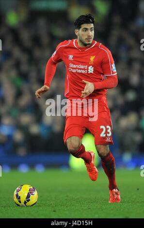 EMRE POUVEZ LIVERPOOL FC LIVERPOOL FC Everton GOODISON PARK ANGLETERRE 07 Février 2015 Banque D'Images