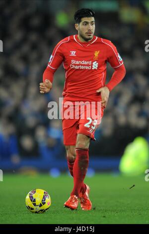 EMRE POUVEZ LIVERPOOL FC LIVERPOOL FC Everton GOODISON PARK ANGLETERRE 07 Février 2015 Banque D'Images