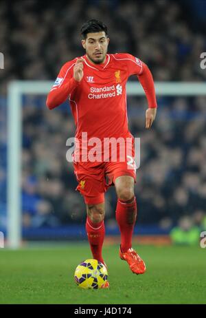 EMRE POUVEZ LIVERPOOL FC LIVERPOOL FC Everton GOODISON PARK ANGLETERRE 07 Février 2015 Banque D'Images