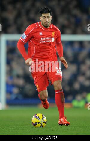 EMRE POUVEZ LIVERPOOL FC LIVERPOOL FC Everton GOODISON PARK ANGLETERRE 07 Février 2015 Banque D'Images