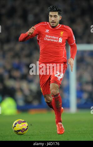 EMRE POUVEZ LIVERPOOL FC LIVERPOOL FC Everton GOODISON PARK ANGLETERRE 07 Février 2015 Banque D'Images