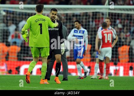 Gardien d'ARSENAL WOJCIECH SZ ARSENAL V lecture Stade de Wembley Londres Angleterre 18 Avril 2015 Banque D'Images
