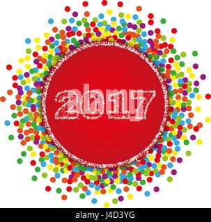 Bonne Année 2017 contexte de confettis. - Stock Vector Illustration de Vecteur