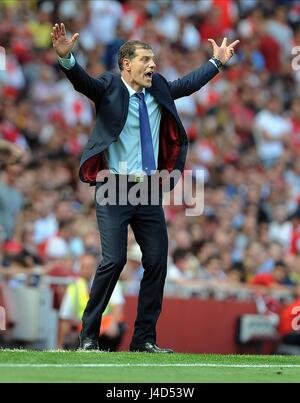 WEST HAM UNITED V ARSENAL SLAVEN Gestionnaire de West Ham United Emirates Stadium, LONDON ANGLETERRE 09 Août 2015 Banque D'Images