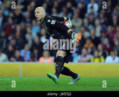 ASTON VILLA GARDIEN BRAD GU ASTON VILLA V MANCHESTER UNITE VILLA PARK BIRMINGHAM ENGLAND 14 Août 2015 Banque D'Images