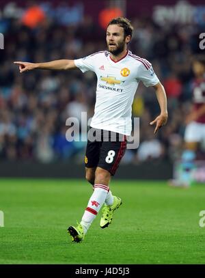 JUAN MATA DE MANCHESTER UNITED ASTON VILLA V MANCHESTER UNITE VILLA PARK BIRMINGHAM ENGLAND 14 Août 2015 Banque D'Images