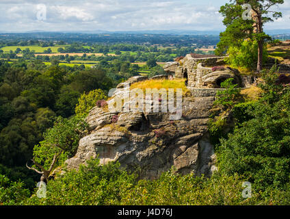 Hawkstone Park Follies et North Shropshire campagne, England, UK Banque D'Images