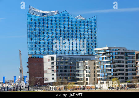 Elbphilharmonie et maisons du quai impérial à Hambourg, Allemagne, Europe, und Elbphilharmonie Haeuser am Kaiserkai à Hamburg, Deutschland, Europa Banque D'Images