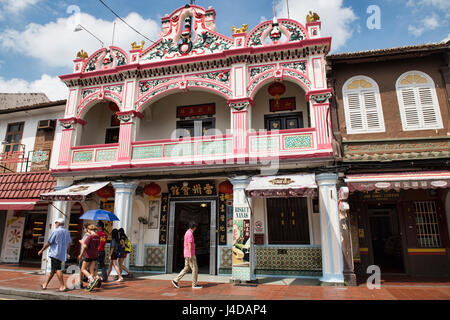 L'architecture sur la rue Jonker, Malacca, Malaisie Banque D'Images