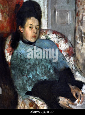 Portrait d'Elena Carafa 1875 Hilaire Germain Edgar Degas 1834-1917 France French Banque D'Images