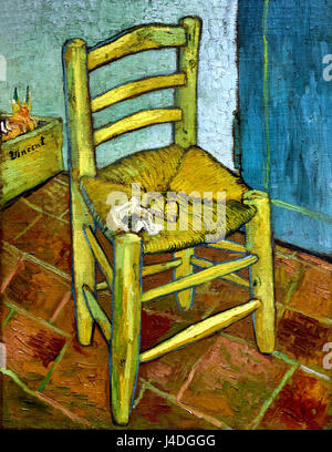 La Chaise de Van Gogh Vincent van Gogh 1888 1853- 1890 Le Néerlandais Pays-Bas ( Pipe Tabac ,) Banque D'Images