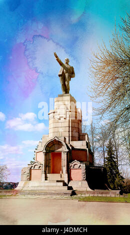 Le monument de Vladimir Lénine Banque D'Images