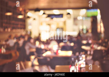 Blur - restaurant style effet photo vintage Banque D'Images