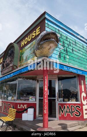 L'extérieur de la Beaver House bait shop à Grand Marais, Minnesota, USA. Banque D'Images