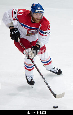 Paris, France. Le 11 mai, 2017. République tchèque Jakub Voracek en action au cours de la correspondance aux Championnats du Monde de Hockey sur Glace République tchèque contre la Norvège, en France, à Paris, le 11 mai 2017. Credit : Michal Kamaryt/CTK Photo/Alamy Live News Banque D'Images