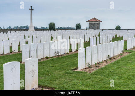 Le cimetière militaire britannique de la colline de Vaulx sur la bataille de la Somme et le nord de la France Banque D'Images