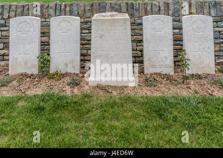 Le cimetière militaire britannique de la colline de Vaulx sur la bataille de la Somme et le nord de la France Banque D'Images