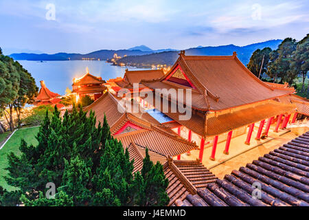 Wen Wu Temple à Lac Soleil-lune à Nantou, Taiwan Banque D'Images