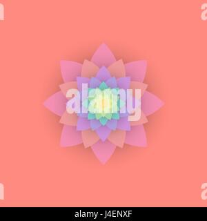 Fleur de couleur papier. Vector illustration Illustration de Vecteur