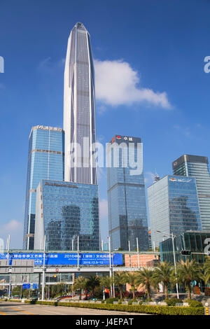 Ping An International Finance Centre, le troisième plus haut immeuble de 2017 à 600m, Futian, Shenzhen, Guangdong, China, Asia Banque D'Images
