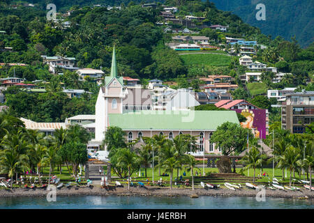 Centre-ville de Papeete, Tahiti, Iles de la société, Polynésie Française, Pacifique Banque D'Images