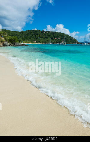 Célèbre White Bay, Jost Van Dyke, Iles Vierges britanniques, Antilles, Caraïbes, Amérique Centrale Banque D'Images