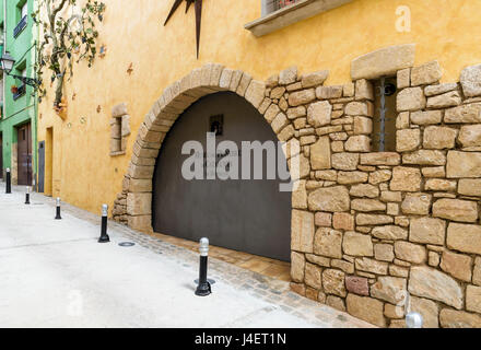 Entrée et façade de la Museu del Pessebre saisonniers de Catalunya - Musée de la Nativité de la Catalogne, Montblanc, Tarragone, Catalogne, Espagne Banque D'Images