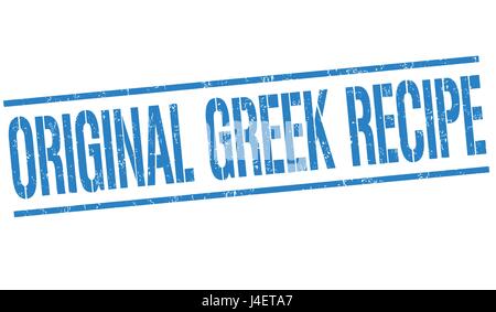 Recette grec original signe ou marque sur fond blanc, vector illustration Illustration de Vecteur