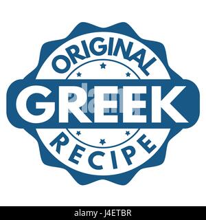 Recette grec original signe ou marque sur fond blanc, vector illustration Illustration de Vecteur