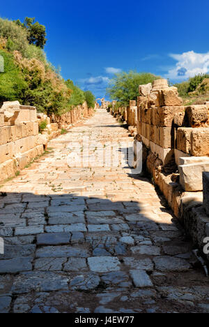 Libye Tripoli Leptis Magna site archéologique romain classé au Patrimoine Mondial de l'Unesco Banque D'Images